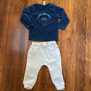 Babyface t-shirt and jogger sweatpants set, 12 mo